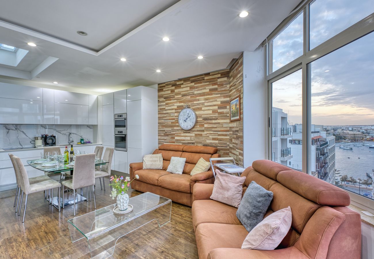 Apartamento en Sliema - Roof terrace, Seaview 3 bedroom penthouse GOSLM-11