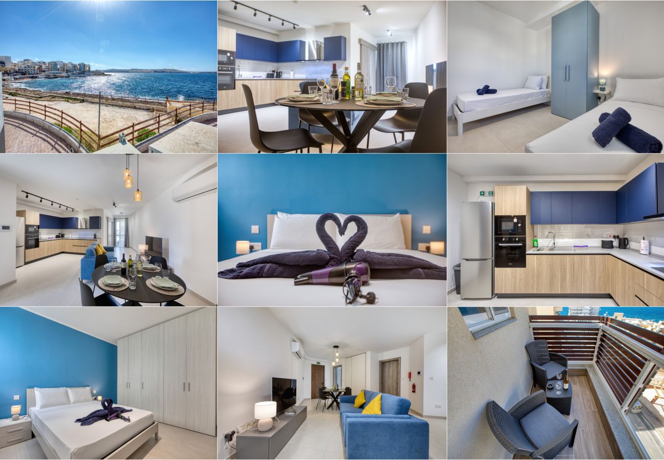 Apartamento en St. Paul’s Bay - Modern Seaview Apartment with Balcony PABE1-1