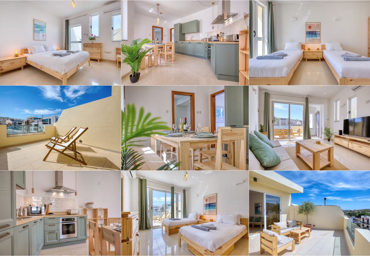 Apartment in Swieqi - Charming bright penthouse with 3 Terraces JCUT2-1